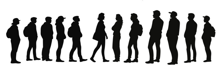 Diverse group of people standing together a vector illustration of community