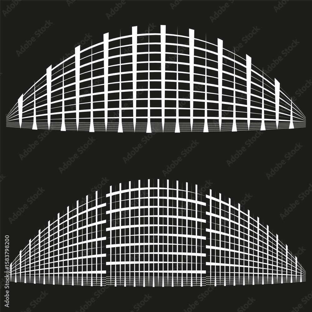 Poster geometric mesh pattern. grid sphere elements. abstract modern vector. technology dome illustration.