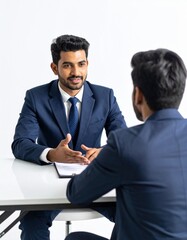 Fototapeta premium Indian HR Officer – Male and Female Formal Business Setting