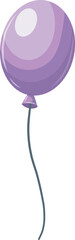 Obraz premium Vector illustration of purple balloon on white background.