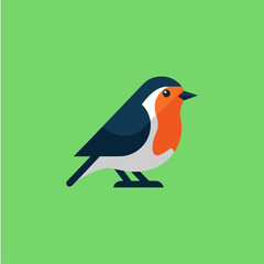 Bird icon logo flat vector design