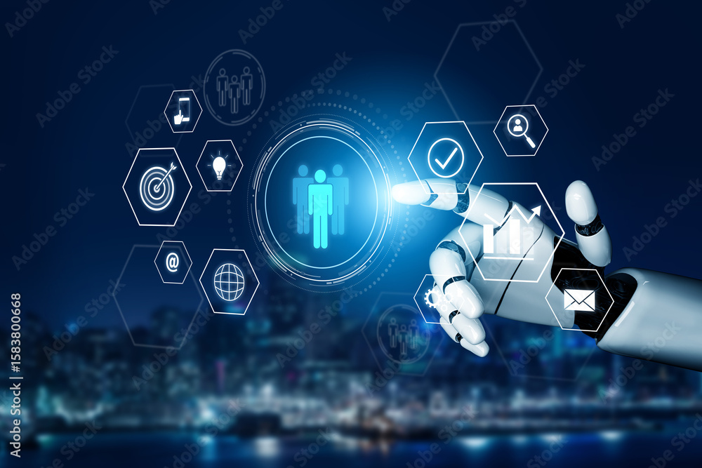Aufkleber ai coordinating business teamwork, analyzing team communication, enhancing productivity, and alignin