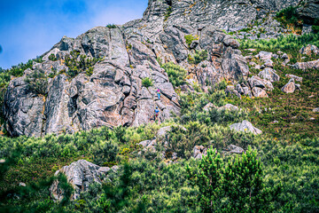 mountain landscape with blue sky
