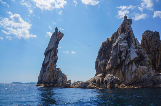 Majestic Rock Spires Rising from the Sea &ndash; Cape Laplace, Russia