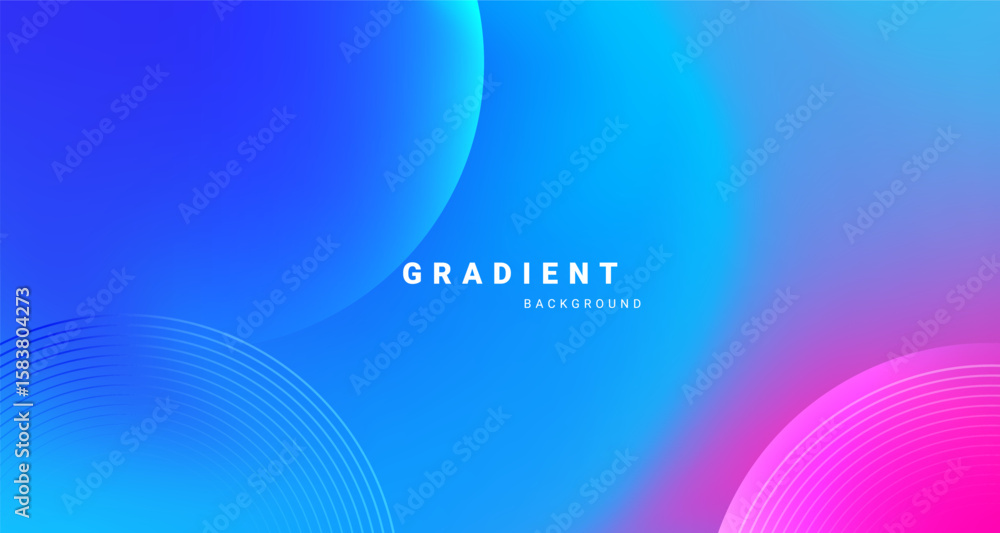 Poster colorful gradient background with smooth flowing shapes