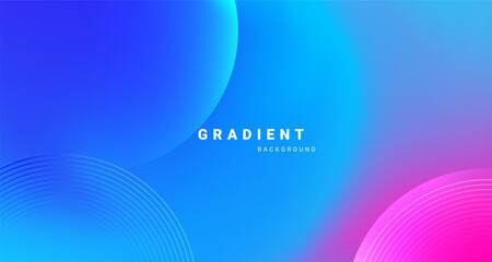 Plakat Colorful gradient background with smooth flowing shapes