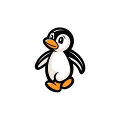 Fototapeta premium Cute cartoon penguin illustration