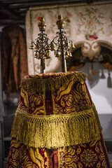 Preserved Torah scroll inside the Portuguese Synagogue Jewish congregation in Amsterdam, Holland,...