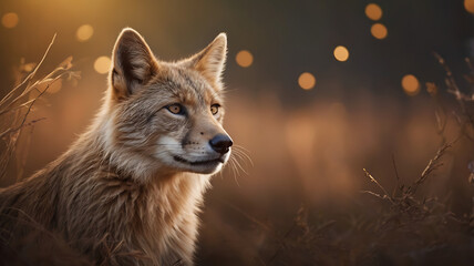 A high-resolution 16:9 wallpaper featuring a close-up of a wild or domestic animal with a dreamy bokeh background. The animal is sharply focused, showcasing texture, expression, and personality, while