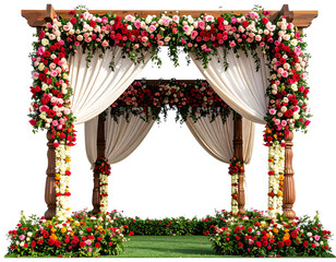 window with flowers and curtains