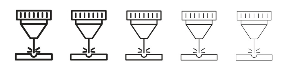 Laser machine icon with editable stroke eps 10 vector illustration. Outline drawing. © Surya