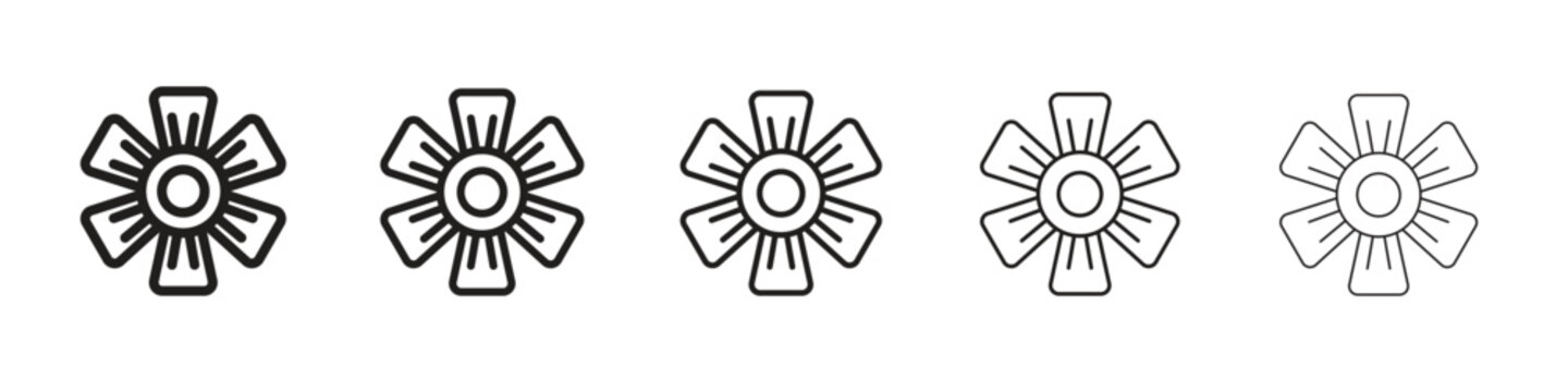 Hypericum icon with editable stroke eps 10 vector illustration. Outline drawing.