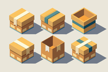 6 Product Packaging Box Mockup Vector Templates