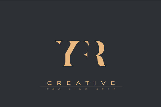 YFR abstract letter logo design. This logo is designed by three abstract letters.
