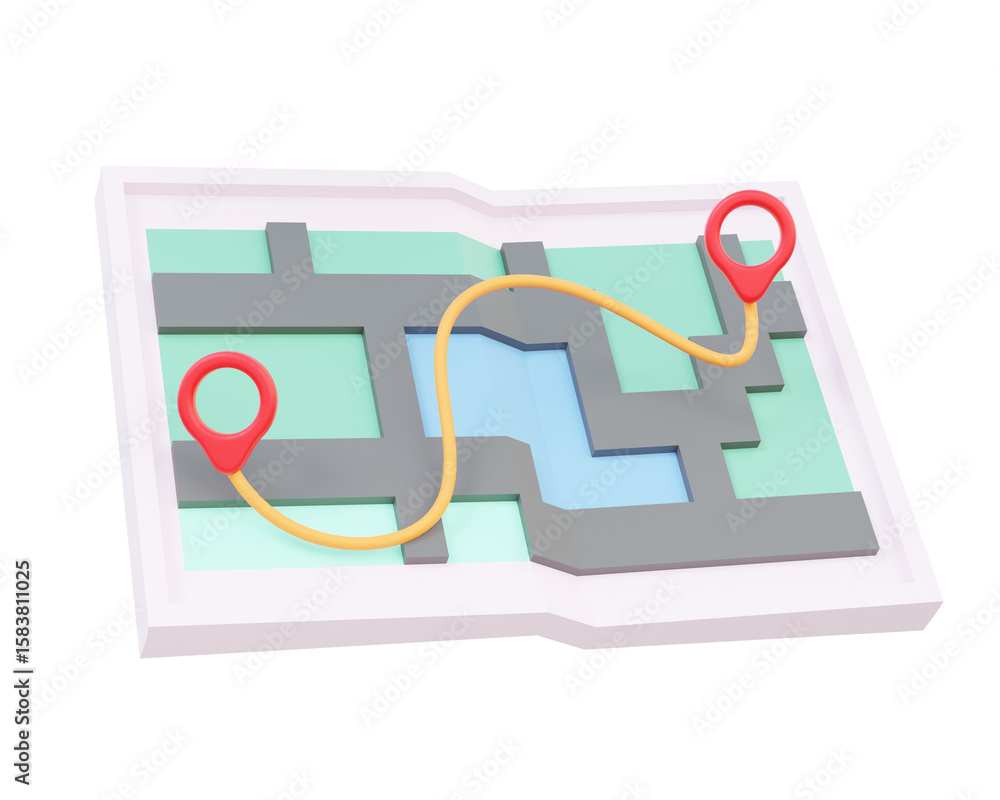 Poster search navigator application gps map navigation icon on isolated background. pointer service destina