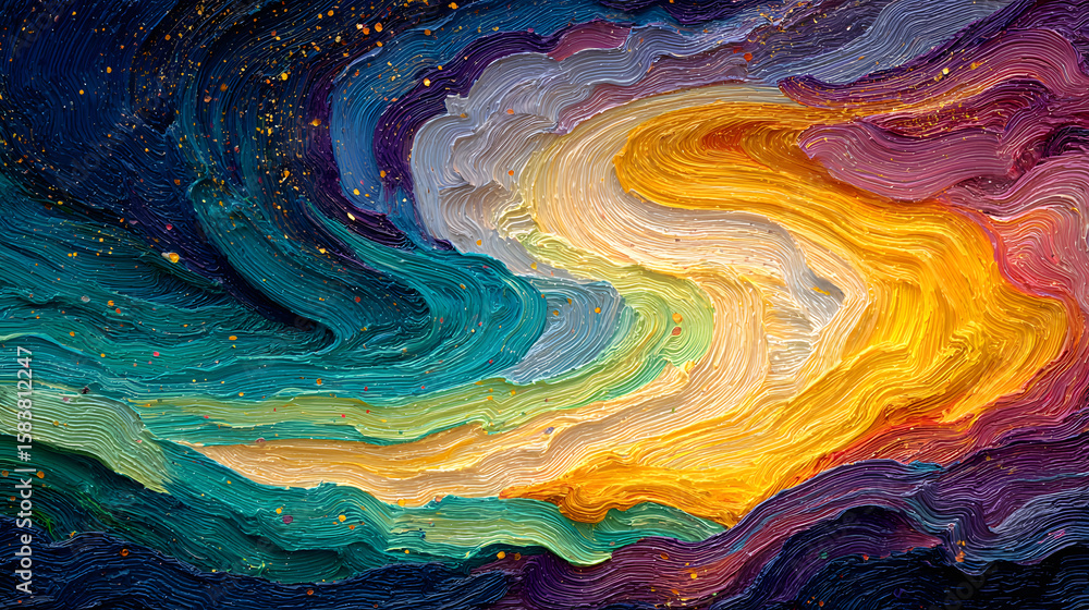 Poster vibrant swirls of color create an abstract background
