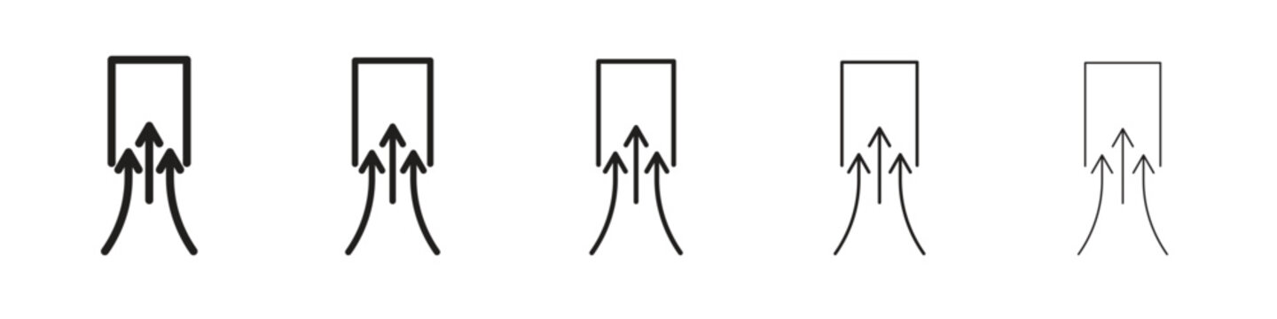 Air suction icon with editable stroke eps 10 vector illustration. Outline drawing.