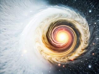 Fototapeta premium Vibrant spiral galaxy with a bright central core and nebulae