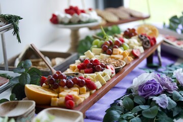 Cheese and fruit board