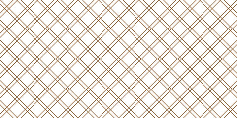Diagonal brown checkered in the white background. Tartan clan flower of Scotland brown, white seamless pattern. line diagonal diamond seamless pattern. Diagonal brown checkered on the white background