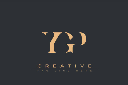 YGP abstract letter logo design. This logo is designed by three abstract letters.