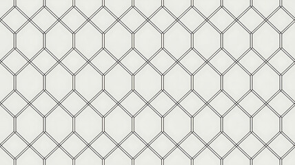 Geometric hexagonal pattern with thin black lines on a light gray background