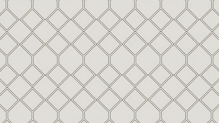 Geometric diamond and hexagon pattern with thin black outlines on a light gray background