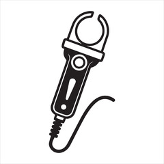 clamp meter black icon