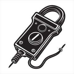 clamp meter black icon