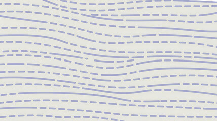 Abstract background with flowing wavy lines and dashed lines in pastel purple
