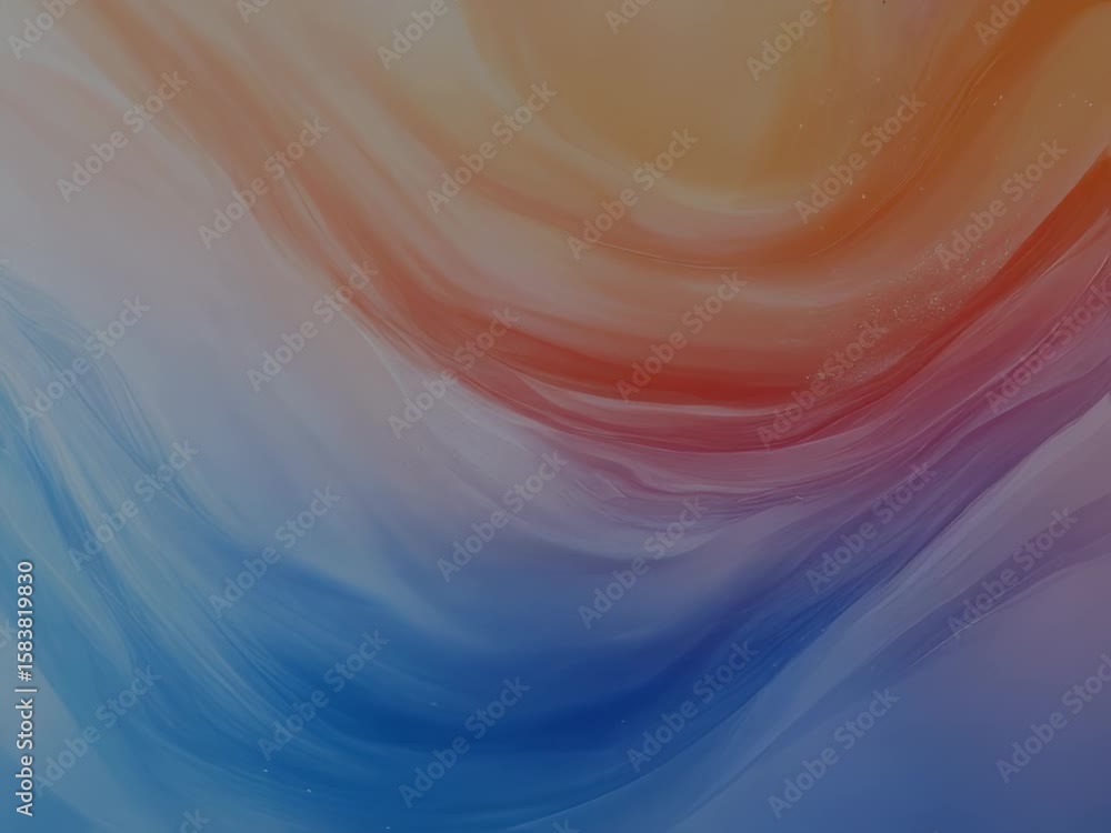 Poster abstract fluid art: mesmerizing watercolor motion with gradient colors and flowing forms