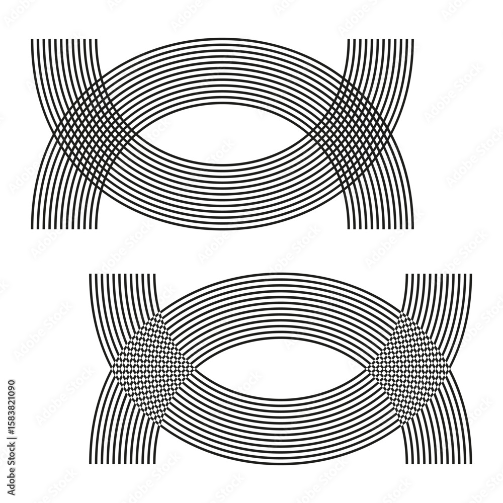 Poster curved line patterns. abstract organic forms. dynamic wave elements. vector geometric designs.