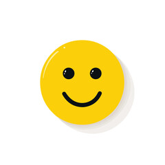 Fototapeta premium happy face isolated in White Background, happy face vector, Flat lay vector illustration