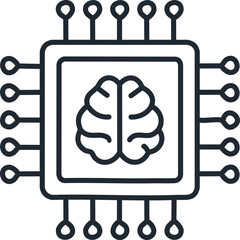 Brain chip icon
