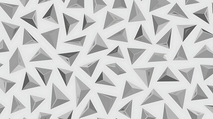 Seamless pattern of abstract 3d geometric pyramids in various shades of gray