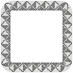 Obraz premium Square frame border. Geometric ornament pattern. Abstract Vector design. Decorative edge element.