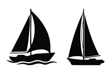Sailing ship vector illustration on white background.