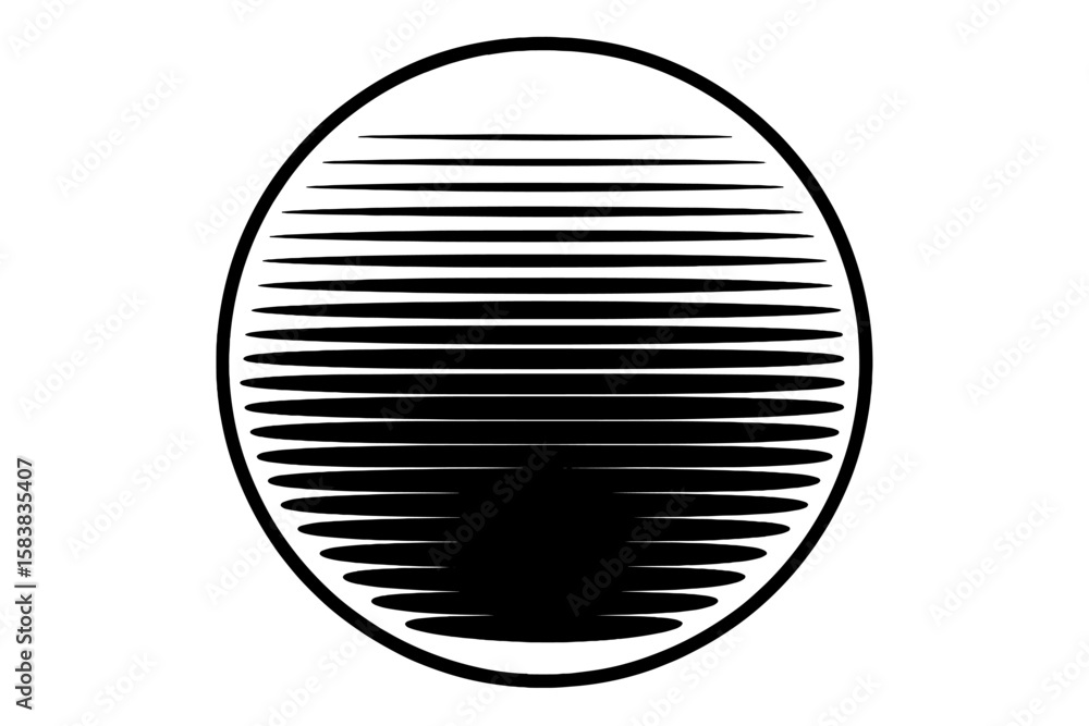 Poster modern minimalist vector design element. halftone gradient transition pattern with parallel lines in
