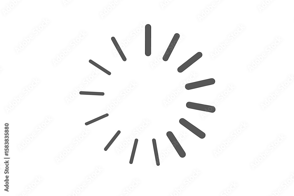 Poster Loading circle progress bar icon. Wait, buffering, and loading spinner animation symbol for user interface. Download or upload status indicator. Vector preloader element.