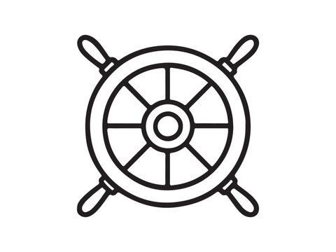 recommend clip art: Steering wheel line art Silhouette, Steering wheel outline icon. ship steering silhouette vector illustration