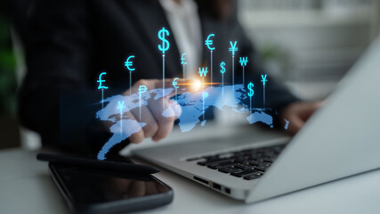 Fintech powers global currency exchange with secure digital conversion, modern platforms, and...