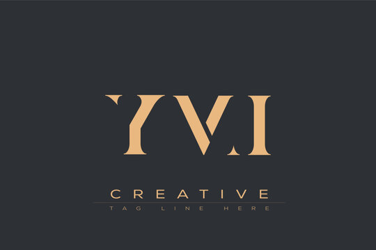 YMI abstract letter logo design. This logo is designed by three abstract letters.