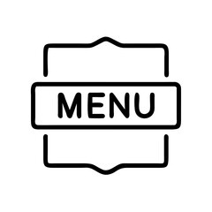 Menu design in simple line style for food and beverage concept  