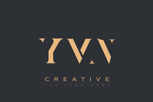 YMN abstract letter logo design. This logo is designed by three abstract letters.