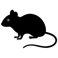 isolated mouse silhouette vector design black