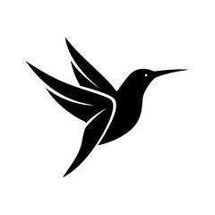 minimal hummingbird logo vector design simple