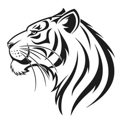 tiger icon logo minimalist design bold sharp lin