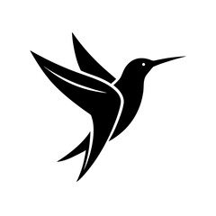 minimal hummingbird logo vector design simple