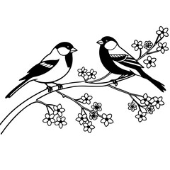 birds on a branch