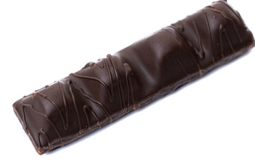 chocolate bar with nut isolated